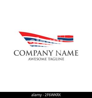 Abstraktes Schiffslogo. yacht-Symbol. Seeschiffgrafik. Symbol für Schiffstransport. Nautisches Symbol. vektor-Logo-Vorlage bereit für den Einsatz Stock Vektor