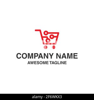 Shopping-Logo. Shopping-Symbol. Shop-Symbol. Online-Shop-Logo. vektor-Logo Vorlage bereit für den Einsatz Stock Vektor
