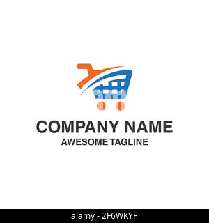 Shopping-Logo. Shopping-Symbol. Shop-Symbol. Online-Shop-Logo. vektor-Logo Vorlage bereit für den Einsatz Stock Vektor