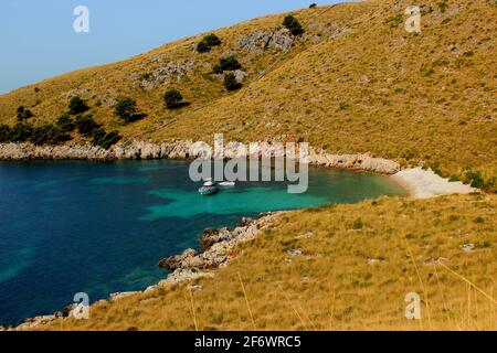 Schöner Strand in der Nähe des Port de Pollenca Stockfoto