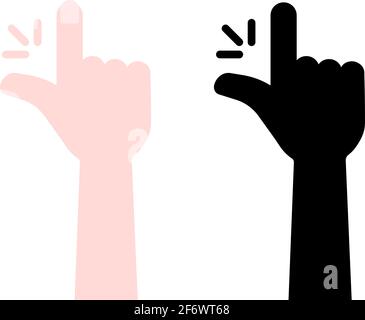 Menschliche Hand wie Schnapper oder einfache Geste Stock Vektor