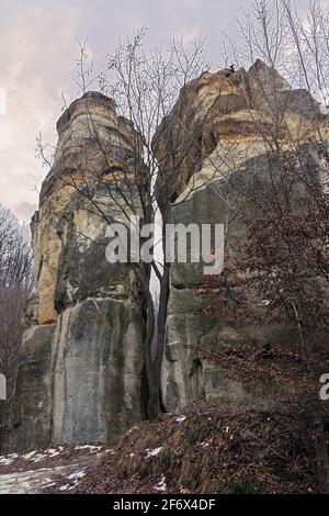 Drachen Garten in Siebenbürgen, ein Naturgebiet mit großen Steinen Stockfoto