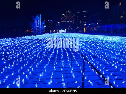 Light Festival in haeundae, Busan, Südkorea, Asien. Stockfoto