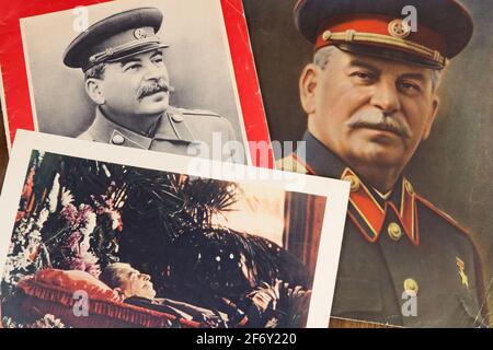 Sowjetische Zeitschriften über den Tod von Stalin I.V., April 1953, UdSSR Stockfoto