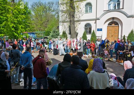 Odessa, Ukraine - APR 28, 2019: Ostern, Pascha oder Auferstehung Sonntag, ist ein Fest und Feiertag zum Gedenken an die Auferstehung von Jesus aus dem d Stockfoto