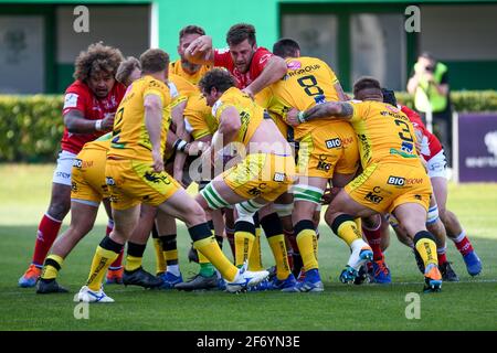Monigo Stadium, Treviso, Italien. April 2021. Maul während Benetton Treviso gegen SUA LG Agen, Rugby Challenge Cup - Foto Ettore Griffoni/LM Kredit: LiveMedia/Alamy Live News Stockfoto