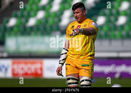 Monigo Stadium, Treviso, Italien. April 2021. Sebastian Negri (Benetton Treviso) während Benetton Treviso vs SUA LG Agen, Rugby Challenge Cup - Foto Ettore Griffoni/LM Credit: LiveMedia/Alamy Live News Stockfoto