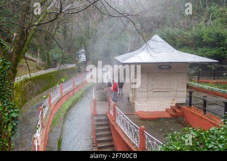 Termal, Yalova - Türkei - Januar 26 2021: Termal heiße Quellen und Thermalbäder Stadt Stockfoto