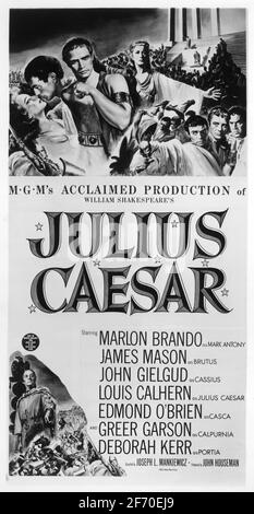 MARLON BRANDO JAMES MASON JOHN GIELGUD LOUIS CALHERN EDMUND O'BRIEN GREER GARSON und DEBORAH KERR in Julius CAESAR 1953 Regisseur JOSEPH L. MANKIEWICZ spielen William Shakespeare Kostüme Herschel McCoy Musik Miklos Rozsa Produzent John Houseman Metro Goldwyn Mayer Stockfoto