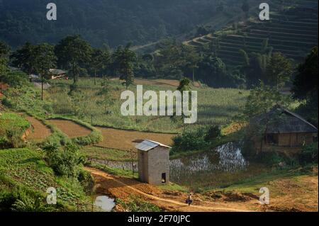 Umgebung können Cau, in der Nähe von Bac Ha. Lao Cai Provinz, Vietnam Stockfoto