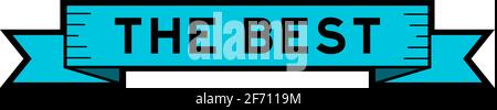 Vintage blau Farbe Label Banner mit Wort das Beste auf Weißer Hintergrund Stock Vektor
