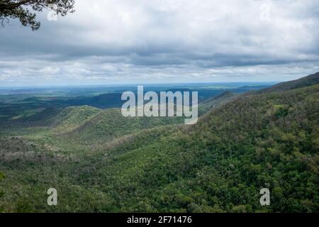 Blick von den Bunya Mountains Stockfoto