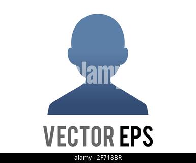 Der Vektor dunkelblau Silhouette generisches Profil einer Person Symbol , stellen einen Benutzer oder Mitglied Stock Vektor