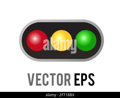 Der isolierte Vektor horizontal links und rechts Straßenverkehrswarnung Lichtsignal-Symbol Stock Vektor