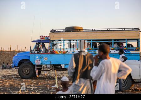 Äthiopische Flüchtlinge wanderten in den Sudan aus und leben im Flüchtlingslager Stockfoto