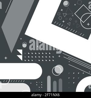 Abstrakter Hintergrund verschiedener geometrischer Formen - Vektorgrafik Stock Vektor