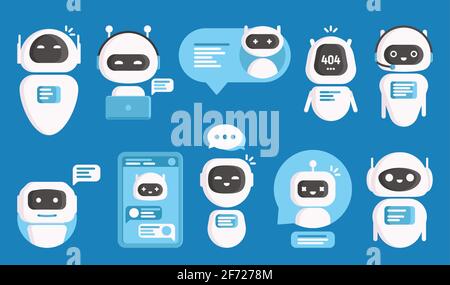 Chatbots oder ai Chat Bots, künstliche Intelligenz Stock Vektor