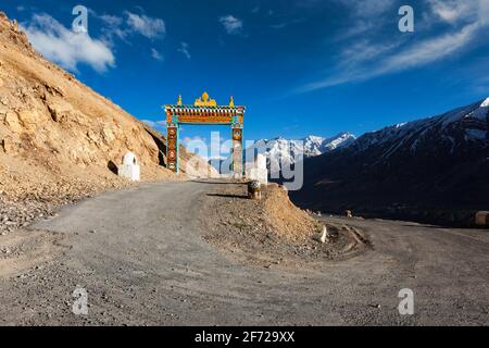 Tore von Ki gompa, Spiti Valley, Himachal Pradesh Stockfoto