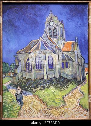 Die Kirche in Auvers-sur-Oise Blick vom Chevet (1890) von Vincent van Gogh (1853-1890) Stockfoto