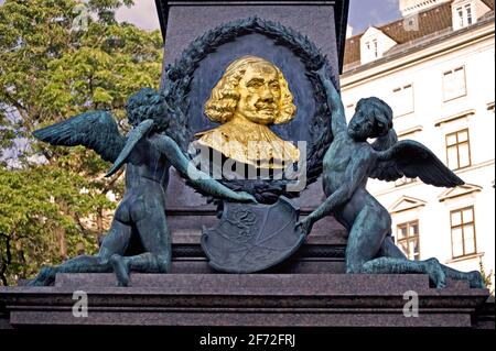 Liebenberg-Denkmal in Wien, Österreich (Porträt von Liebenberg, ehemaliger Bürgermeister von Wien) Stockfoto