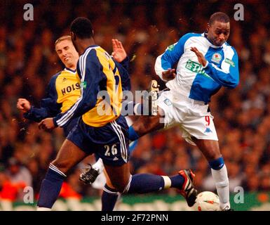 WORTHINGTON CUP FINALE CARDIFF BLACKBURN V SPURS 24/2/2002 BILD DAVID ASCHDOWN.FOOTBALL Stockfoto