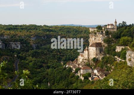 Rocamadour, Departement Lot, Region Midi-Pyrenees, Frankreich Stockfoto