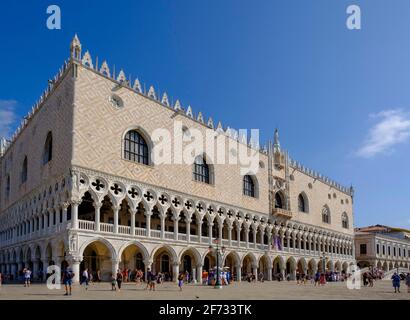 Dogenpalast, Piazza San Marco, Venedig, Venetien, Italien Stockfoto