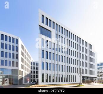 Bürogebäude Silberkuhlsturm, Sitz des Energiedienstleisters ista Deutschland GmbH, Essen, Ruhrgebiet, Nordrhein-Westfalen, Deutschland Stockfoto