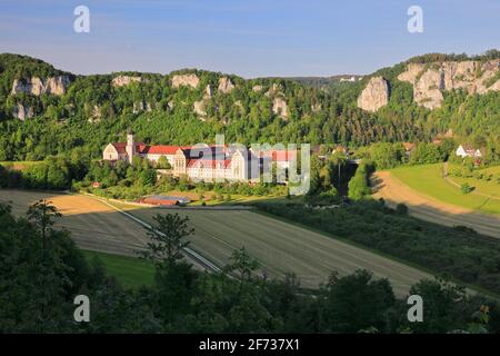 Erzabtei St, Martin, Benediktinerkloster, Donautal, Beuron, Naturpark Obere Donau, Baden-Württemberg, Deutschland Stockfoto