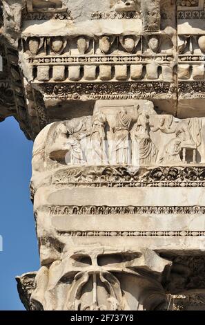 Italien, Rom, Forum Nerva, Tempel Minerva, Basrelief Stockfoto