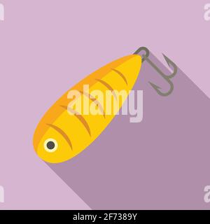 Fischköder Jig Icon, flacher Stil Stock Vektor