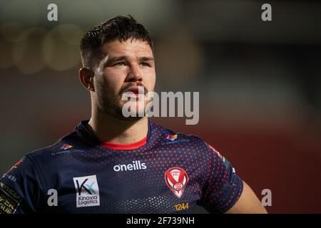 Hull KR vs. St Helens St. Helens's James Bentley Stockfoto