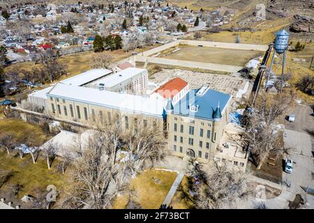 Wyoming Frontier Prison Museum, staatsgefängnis wyoming, Rawlins, Wyoming, USA Stockfoto