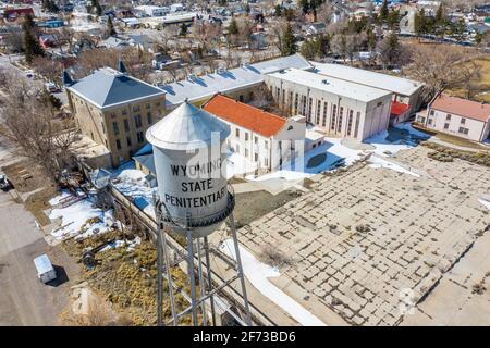 Wyoming Frontier Prison Museum, staatsgefängnis wyoming, Rawlins, Wyoming, USA Stockfoto