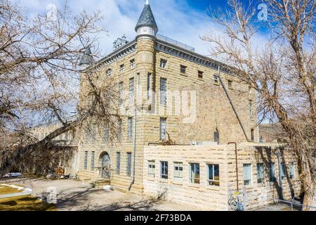 Wyoming Frontier Prison Museum, staatsgefängnis wyoming, Rawlins, Wyoming, USA Stockfoto