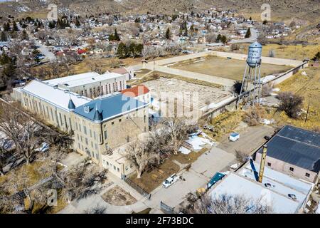 Wyoming Frontier Prison Museum, staatsgefängnis wyoming, Rawlins, Wyoming, USA Stockfoto