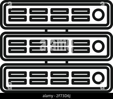 Symbol für Test-Software-Server, Gliederungsstil Stock Vektor