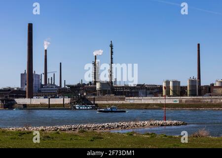 Venator Germany GmbH, ehemals Sachtleben Chemie, Chemiewerk, Rhein, Homberg, Duisburg, Deutschland Stockfoto