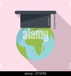 Globales Linguisten-Symbol, flacher Stil Stock Vektor