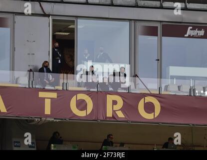 Vizepräsident des FC Juventus Pavel Nedved während des Fußballspiels der italienischen Meisterschaft Serie A zwischen dem FC Turin und dem FC Juventus am 3. April 2021 im Stadio Olimpico Grande Torino in Turin, Italien - Foto Fabrizio Carabelli / Fabrizio Carabelli Images / DPPI Stockfoto