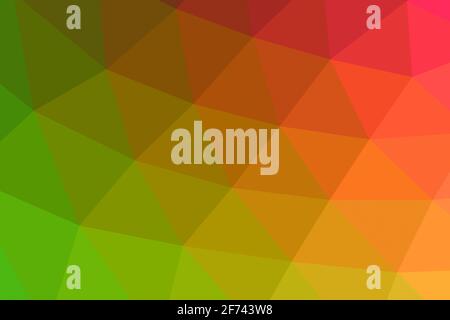 Abstrakter digitaler Grafikhintergrund mit farblich ablauffarbigem dreieckigem Netz, 3d-Rendering-Illustration Stockfoto