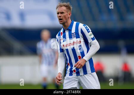 HEERENVEEN, NIEDERLANDE - 4. APRIL: Siem de Jong vom SC Heerenveen während des niederländischen Eredivisie-Spiels zwischen SC Heerenveen und Ajax in Abe Lenstra Stadi Stockfoto