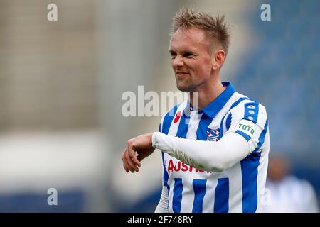 HEERENVEEN, NIEDERLANDE - 4. APRIL: Siem de Jong vom SC Heerenveen während des niederländischen Eredivisie-Spiels zwischen SC Heerenveen und Ajax in Abe Lenstra Stadi Stockfoto