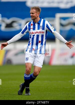 HEERENVEEN, NIEDERLANDE - 4. APRIL: Siem de Jong vom SC Heerenveen während des niederländischen Eredivisie-Spiels zwischen SC Heerenveen und Ajax in Abe Lenstra Stadi Stockfoto