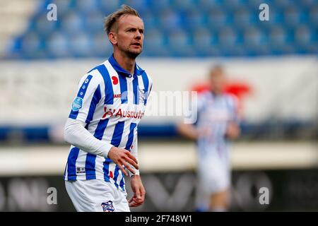 HEERENVEEN, NIEDERLANDE - 4. APRIL: Siem de Jong vom SC Heerenveen während des niederländischen Eredivisie-Spiels zwischen SC Heerenveen und Ajax in Abe Lenstra Stadi Stockfoto