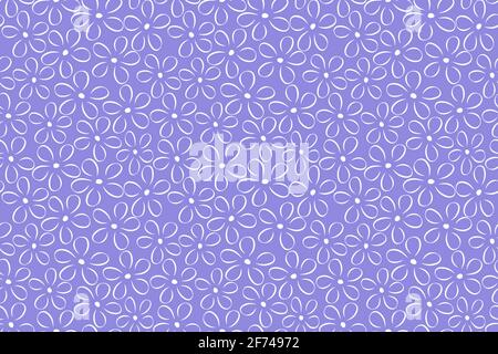 Schöne umrissene Blumen auf himmelblauem Hintergrund Stock Vektor