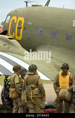 DAKS über Duxford, D-Day75 Stockfoto