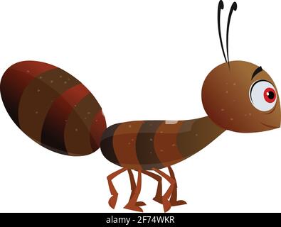 Illustration von glücklich Ameise Cartoon Stock Illustration Stock Vektor