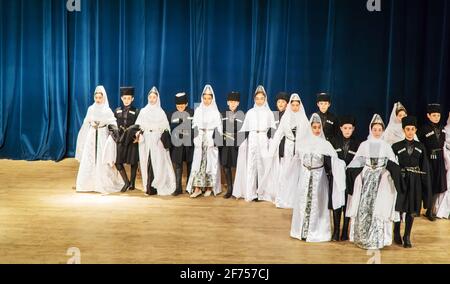 Tiflis, Georgien - 20 2019. Juni, georgische Nationaltänze. Tiflis, Georgien -Juni 20 2019.selective Fokus.Menschen Stockfoto