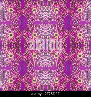 Nahtloses buntes Ethno-Muster. Handzeichnung . Grafik nahtlose Muster Hintergrund. Ungewöhnliche Formen. Stoffdesign. Stockfoto